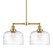 Bell 2 Light 21" Wide Linear Pendant