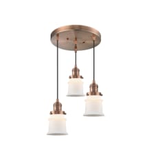 Small Canton 3 Light 13" Wide Multi Light Pendant