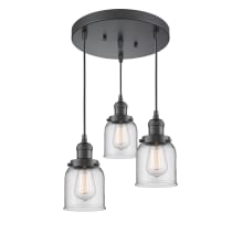 Small Bell 3 Light 16" Wide Multi Light Pendant