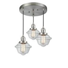 Small Oxford 3 Light 14" Wide Multi Light Pendant