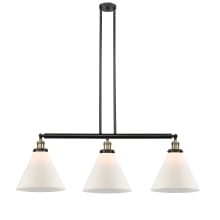 Cone 3 Light 44" Wide Commercial Linear Chandelier