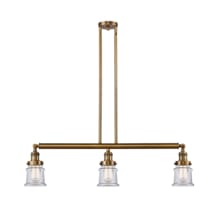 Small Canton 3 Light 39" Wide Linear Chandelier