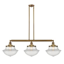 Large Oxford 3 Light 42" Wide Linear Chandelier