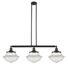 Large Oxford 3 Light 42" Wide Linear Chandelier