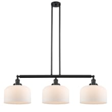 Bell 3 Light 42" Wide Commercial Linear Chandelier