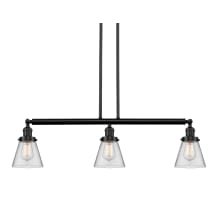 Cone 3 Light 39" Wide Commercial Linear Chandelier