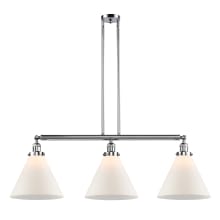 Cone 3 Light 44" Wide Commercial Linear Chandelier