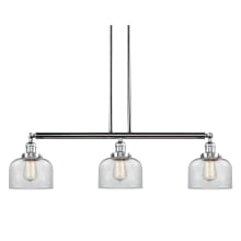 Bell 3 Light 41" Wide Commercial Linear Chandelier