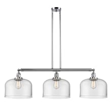 Bell 3 Light 42" Wide Commercial Linear Chandelier