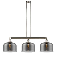 Bell 3 Light 42" Wide Commercial Linear Chandelier
