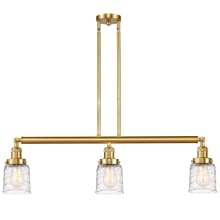 Bell 3 Light 38" Wide Linear Pendant