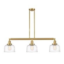 Bell 3 Light 41" Wide Linear Pendant