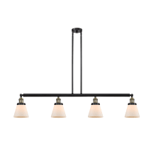 Cone 4 Light 51" Wide Commercial Linear Chandelier with Cone Shades