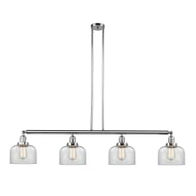 Bell 4 Light 53" Wide Commercial Linear Chandelier