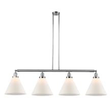 Cone 4 Light 56" Wide Commercial Linear Chandelier