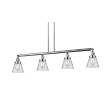 Cone 4 Light 51" Wide Commercial Linear Chandelier