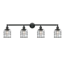 Small Bell Cage 4 Light 43" Wide Bathroom Vanity Light