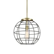 Lake Placid 16" Wide Cage Pendant with Shade