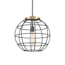 Lake Placid 16" Wide Cage Pendant with Shade