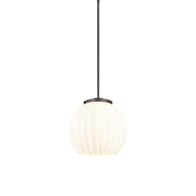 White Venetian 14" Wide Suspension Pendant