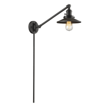 Railroad Single Light 25" Tall Hardwired or Plug-In Wall Sconce / Pendant