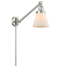 Small Cone Single Light 25" Tall Hardwired or Plug-In Wall Sconce / Pendant