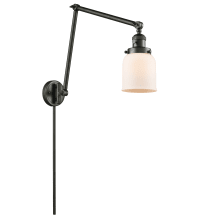 Small Bell Single Light 30" Tall Outdoor Wall Sconce