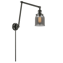 Small Bell Single Light 30" Tall Outdoor Wall Sconce
