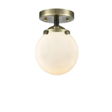 Beacon Single Light 6" Wide Semi-Flush Ceiling Fixture