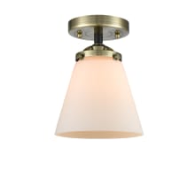 Small Cone 6" Wide Semi-Flush Ceiling Fixture