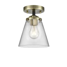 Small Cone 6" Wide Semi-Flush Ceiling Fixture