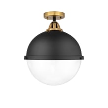 Hampden 13" Wide Semi-Flush Globe Ceiling Fixture with Shade