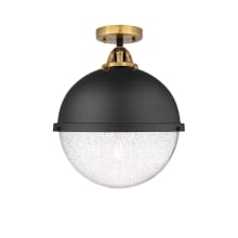 Hampden 13" Wide Semi-Flush Globe Ceiling Fixture with Shade