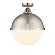 Hampden 13" Wide Semi-Flush Globe Ceiling Fixture with Shade