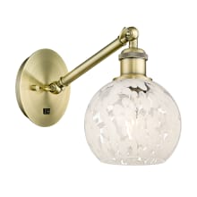 White Mouchette 8" Tall Wall Sconce