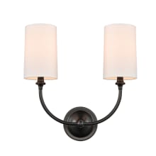 Giselle 2 Light 16" Tall Wall Sconce