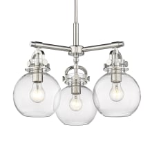 Newton Sphere 3 Light 20" Wide Pendant