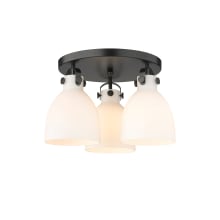 Newton Bell 3 Light 20" Wide Flush Mount Ceiling Fixture