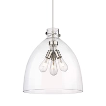 Newton Bell 3 Light 18" Wide Pendant