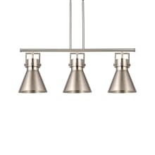 Newton Cone 3 Light 42" Wide Suspension Linear Pendant