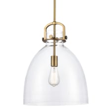 Newton 14" Wide Pendant with Dome Shade