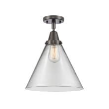 Cone 12" Wide Semi-Flush Ceiling Fixture with Shade