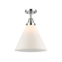Cone 12" Wide Semi-Flush Ceiling Fixture with Shade