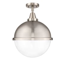 Hampden 13" Wide Semi-Flush Globe Ceiling Fixture with Glass Shade