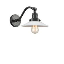 Halophane Single Light 12" Tall Bathroom Sconce