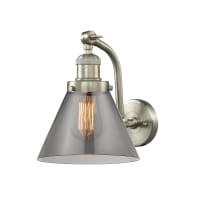 Large Cone Single Light 12" Tall Wall Sconce