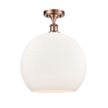 Athens 14" Wide Semi-Flush Globe Ceiling Fixture