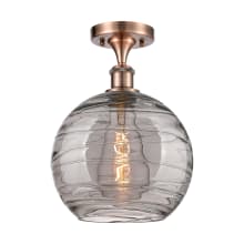 Athens Deco Swirl 10" Wide Semi-Flush Ceiling Fixture