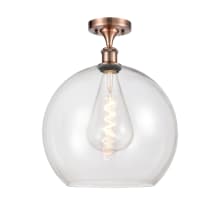 Athens 14" Wide Semi-Flush Globe Ceiling Fixture