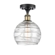 Deco Swirl 8" Wide Semi-Flush Ceiling Fixture